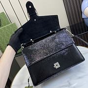 Fortok Gucci Dionysus Top Handle Bag Black Patent Leather 29x20x10.5cm - 4