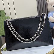 Fortok Gucci Dionysus Shoulder Bag Black Patent Leather 42x28x12cm - 3