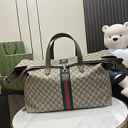 Fortok Gucci Jackie 1961 Large Duffle Bag Beige and ebony GG Supreme Tender 45x45x21cm - 1