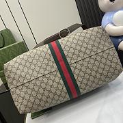 Fortok Gucci Jackie 1961 Large Duffle Bag Beige and ebony GG Supreme Tender 45x45x21cm - 6