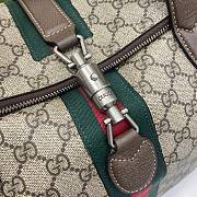 Fortok Gucci Jackie 1961 Large Duffle Bag Beige and ebony GG Supreme Tender 45x45x21cm - 4