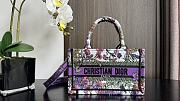 Fortok Dior Mini Four Seasons Flower Book Tote 21.5x13x7.5cm  - 1