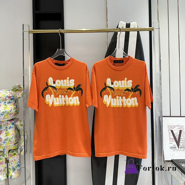 Fortok Louis Vuitton 2024SS Orange T-Shirt - 1