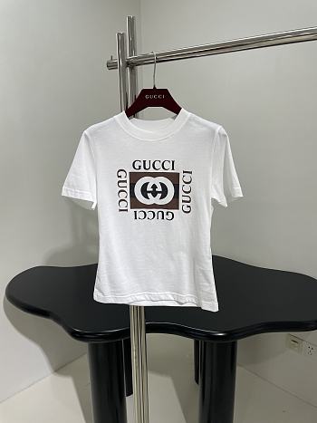 Fortok Gucci 24 Printed Cotton T-shirt in White