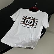 Fortok Gucci 24 Printed Cotton T-shirt in White - 5