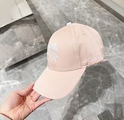 Fortok Chanel Bow Printed Baseball Cap Black/White/Pink - 3