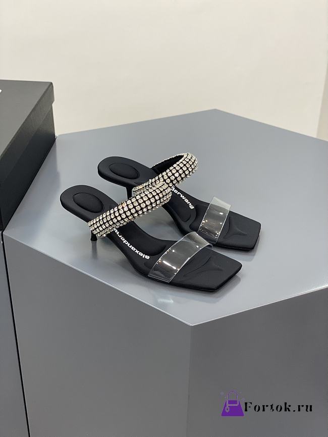 Fortok Alexander Wang Julie transparent Crystal Sandals - 1