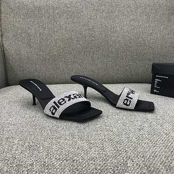 Fortok Alexander Wang Square Head Diamond Slippers