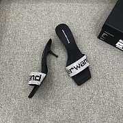 Fortok Alexander Wang Square Head Diamond Slippers - 6
