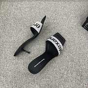Fortok Alexander Wang Square Head Diamond Slippers - 3