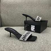 Fortok Alexander Wang Square Head Diamond Slippers - 2