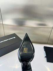 Fortok Alexander Wand Delphine Crystal-embellished Black Slingback Pumps in Satin - 4