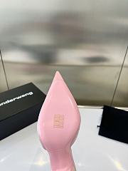 Fortok Alexander Wand Delphine Crystal-embellished Pink Slingback Pumps in Satin - 4