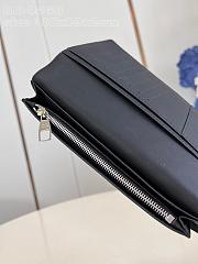 Fortok Louis Vuitton Brazza Wallet Black Crocodile Skin Ostrich Leather M84668 10x19x2cm - 4