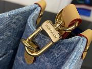 Fortok Louis Vuitton Let Go PM Bag Sky Blue Denim M24897 28x23x10.5cm - 6