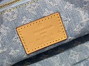Fortok Louis Vuitton Pochette Cosmetic Bag Sky Blue Denim M24317 27x18x9cm - 2