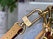 Fortok Louis Vuitton Pochette Accessories Bag Sky Blue Denim M82962 22.5x4x12.5cm - 5