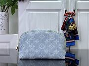 Fortok Louis Vuitton Pochette Cosmetic Bag Sky Blue Denim M83616 19x12x6cm - 1