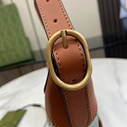 Fortok Gucci Ophidia Super Mini Shoulder Bag Pale Blue and Brown GG Canvas 783124 15x20x5cm - 6