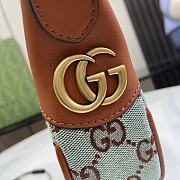 Fortok Gucci Ophidia Super Mini Shoulder Bag Pale Blue and Brown GG Canvas 783124 15x20x5cm - 3