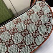 Fortok Gucci Ophidia Super Mini Shoulder Bag Pale Blue and Brown GG Canvas 783124 15x20x5cm - 4