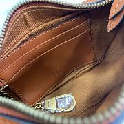 Fortok Gucci Ophidia Super Mini Shoulder Bag Pale Blue and Brown GG Canvas 783124 15x20x5cm - 2