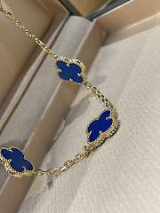 Fortok Van Cleef & Arpels Blue Agate Ten Flower Necklace  - 6