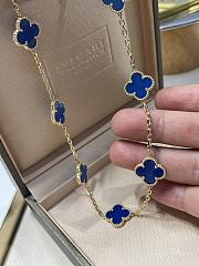 Fortok Van Cleef & Arpels Blue Agate Ten Flower Necklace  - 4