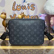 Fortok Louis Vuitton Trio Messenger Black Monogram Eclipse Canvas & Monogram Eclipse Reverse M69443 25x18.5x7cm  - 3