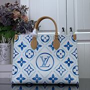 Fortok Louis Vuitton OnTheGo MM Bag Lagoon Blue M11262 35x27x14cm - 1