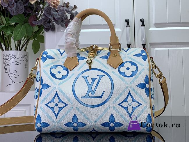 Fortok Louis Vuitton Speedy Bandoulière 25 Bag Lagoon Blue M11264 25x19x15cm - 1