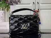 Fortok Louis Vuitton Go-14 Twist MM Bag Black Patent Leather M25046 23x16x10cm - 1