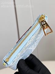 Fortok Louis Vuitton Key Pouch Light Blue Denim M82961 12x7x1.5cm - 5