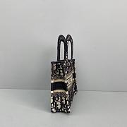 Fortok Dior Mini Book Tote Black Oblique Embroidery 23x17x7cm - 6