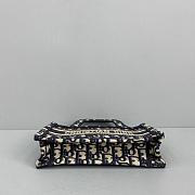 Fortok Dior Mini Book Tote Black Oblique Embroidery 23x17x7cm - 5