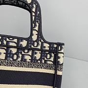 Fortok Dior Mini Book Tote Black Oblique Embroidery 23x17x7cm - 3