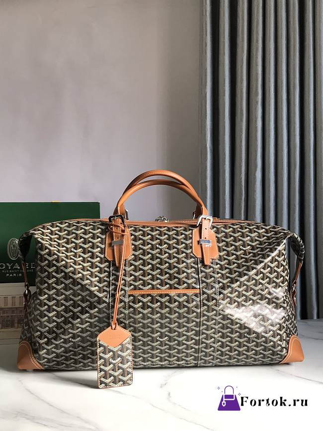 Fortok Goyard Boeing Travel Bag Black & Brown 55x32x22cm - 1