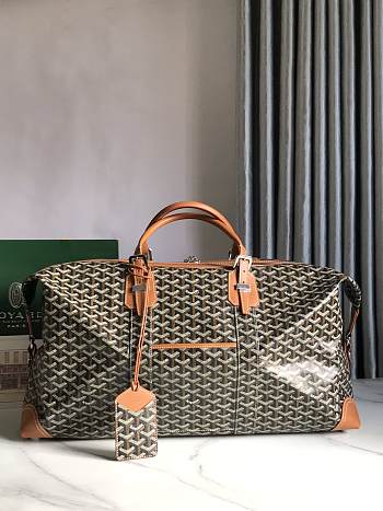 Fortok Goyard Boeing Travel Bag Black & Brown 55x32x22cm