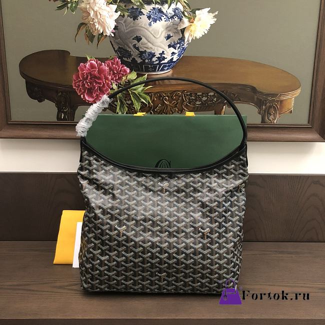 Fortok Goyard Bohème Hobo Bag Black 33x42x27cm - 1