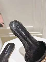 Fortok Dolce & Gabbana DG Buckle Hollow Slippers Black - 6