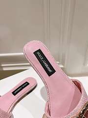 Fortok Dolce & Gabbana DG Buckle Hollow Slippers Pink - 5