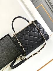 Fortok Chanel 24S Trendy CC White Lambskin Black 20x8x15cm - 2