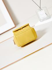 Fortok Chanel Classic Mini Backpack Lambskin & Gold-Tone Metal Yellow 18x13x9cm - 6