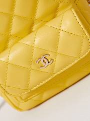 Fortok Chanel Classic Mini Backpack Lambskin & Gold-Tone Metal Yellow 18x13x9cm - 2