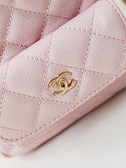 Fortok Chanel Classic Mini Backpack Caviar Leather & Gold-Tone Metal Light Pink 18x13x9cm - 4