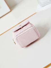 Fortok Chanel Classic Mini Backpack Caviar Leather & Gold-Tone Metal Light Pink 18x13x9cm - 3