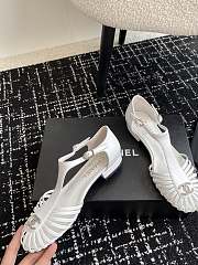Fortok Chanel 24SS Hollow Roman Sandals White - 6