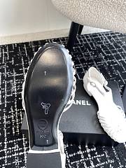 Fortok Chanel 24SS Hollow Roman Sandals White - 5