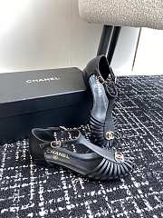 Fortok Chanel 24SS Hollow Roman Sandals Black - 4