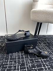 Fortok Chanel 24SS Hollow Roman Sandals Black - 5